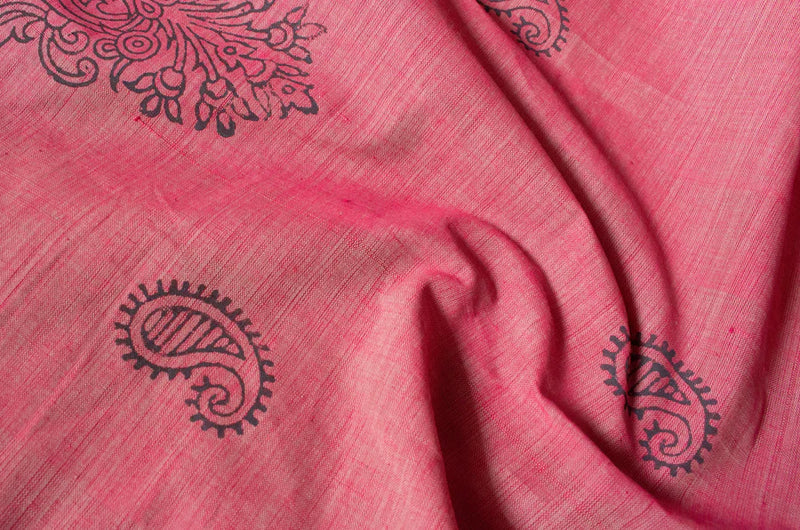 Handloom Soft Cotton Mauve Saree