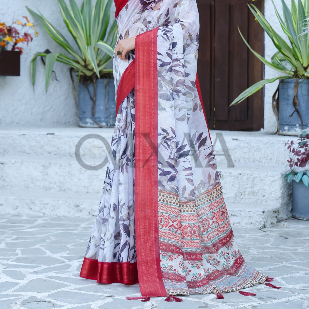 Pure Linen Saree