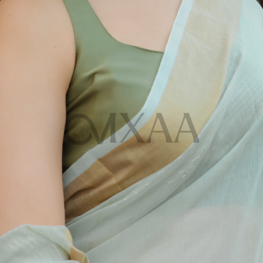 Pure Muslin Silk Luxurious Saree with Zari Border