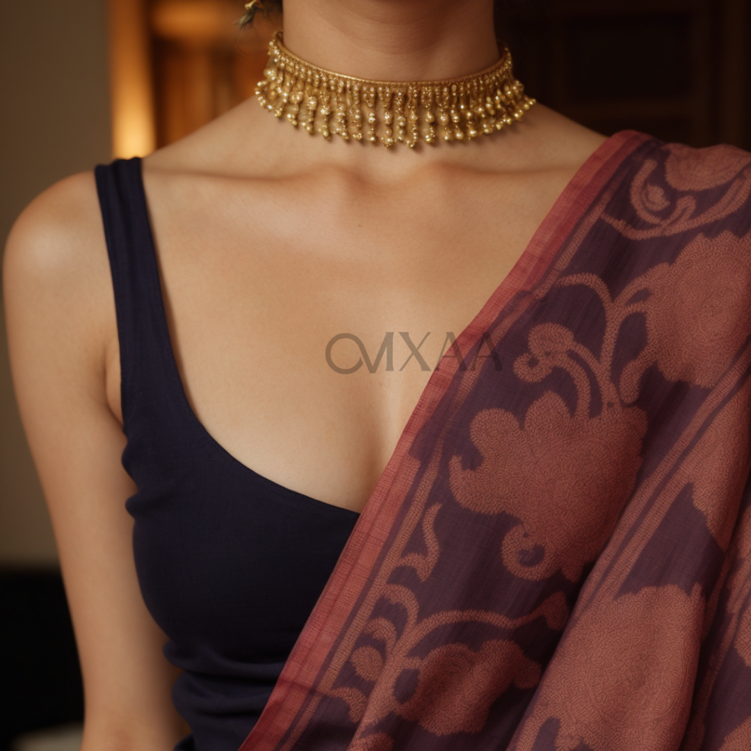 Opulent Aura- Premium Muslin Saree