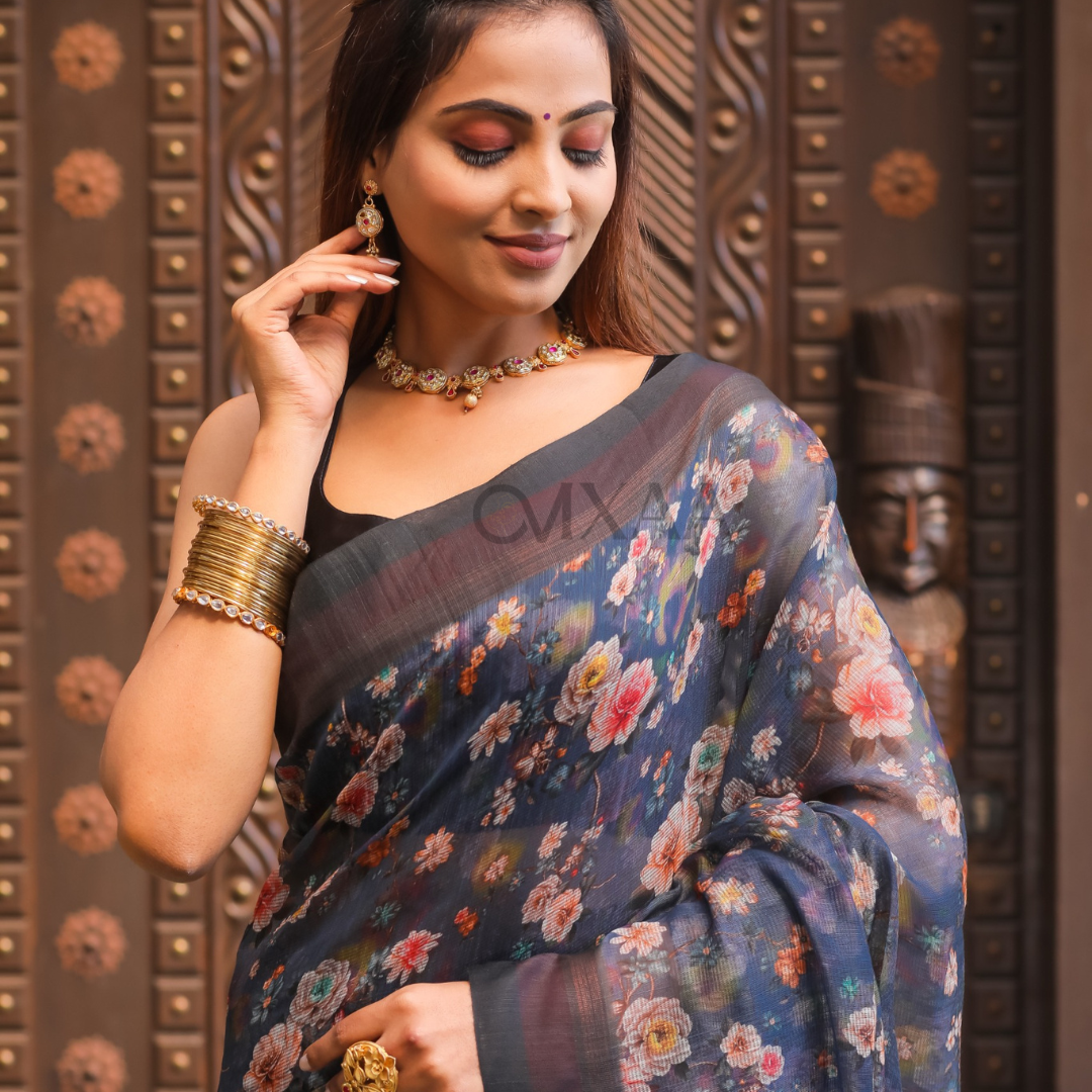 Luxurious Chanderi Kota Checks Saree